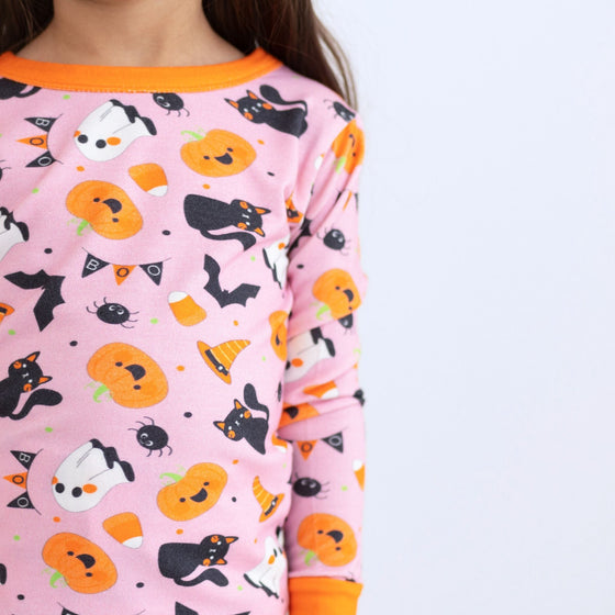 Boo to You! Pink Long Pajamas - Magnolia BabyLong Pajamas