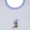 Boots and Blooms Bib - Light Blue - Luna and ArloBib