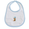 Boots and Blooms Bib - Light Blue - Luna and ArloBib