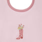 Boots and Blooms Bib - Pink - Luna and ArloBib