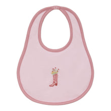  Boots and Blooms Bib - Pink - Magnolia BabyBib