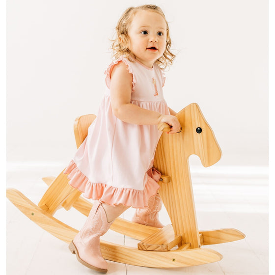 Boots and Blooms Dress - Pink - Luna and ArloDress