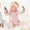Boots and Blooms Ruffle Zip Footie - Pink - Luna and ArloFootie