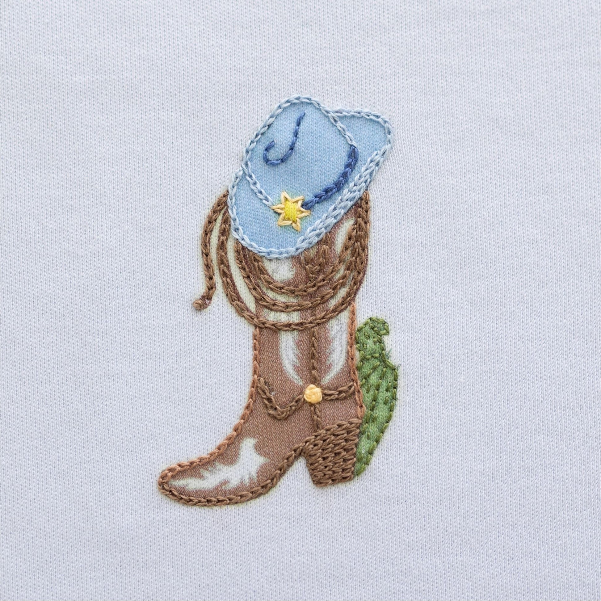 Boots and Blooms Short Pajamas - Light Blue - Luna and ArloShort Pajamas