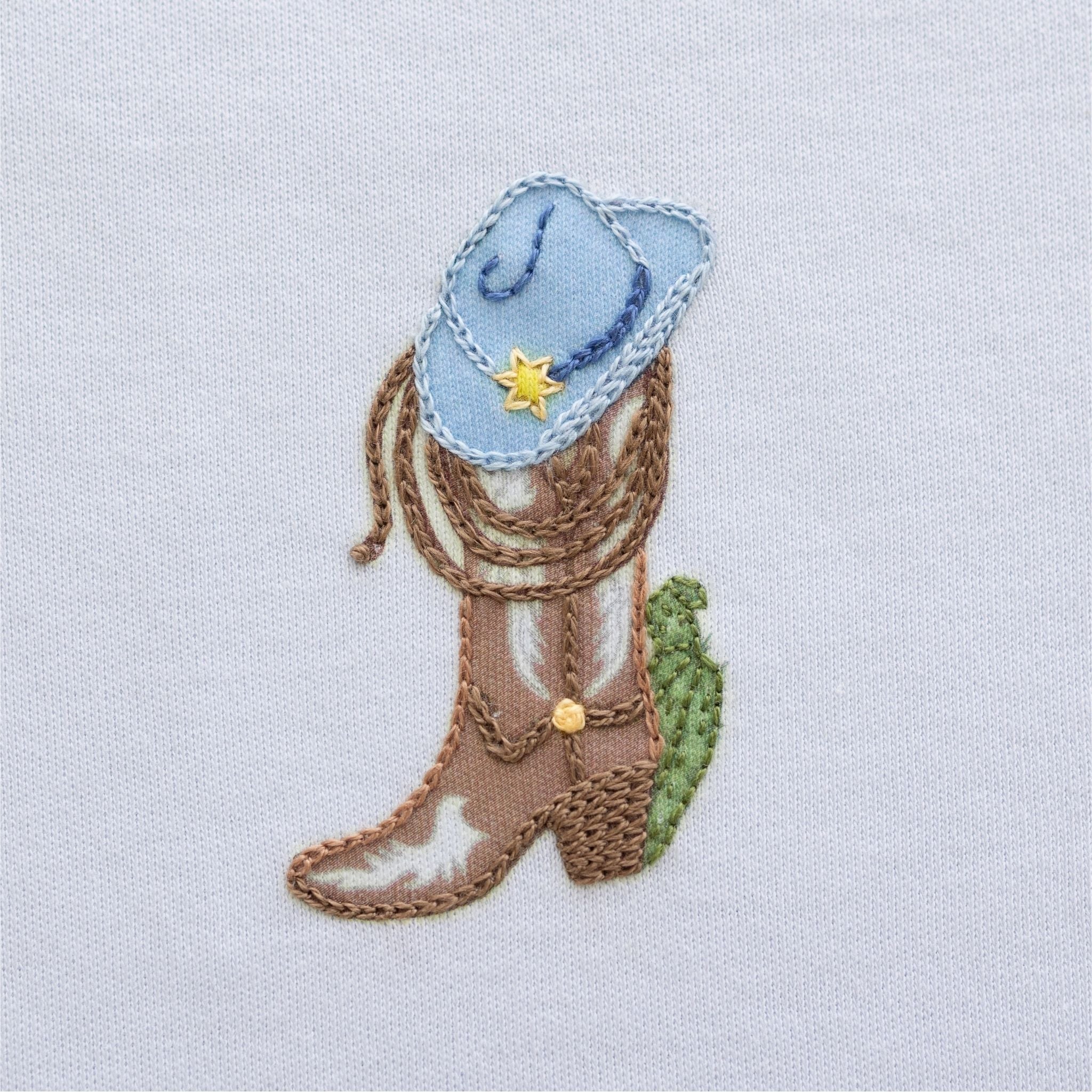 Boots and Blooms Short Pajamas - Light Blue - Luna and ArloShort Pajamas