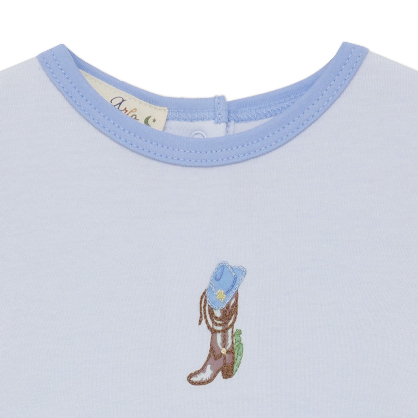 Boots and Blooms Short Playsuit - Light Blue - Luna and ArloShort Playsuit