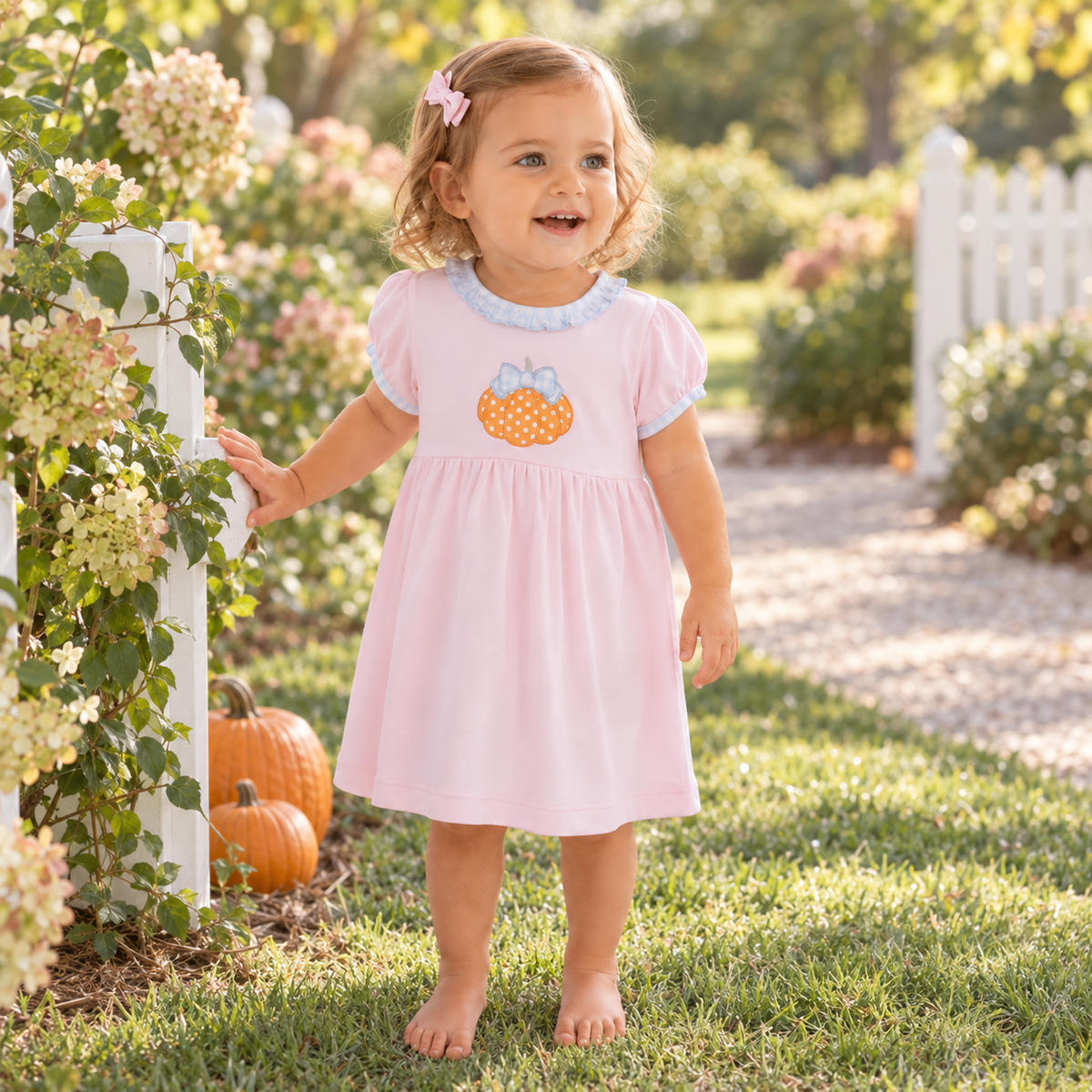 Bowtique Pumpkin Applique Dress