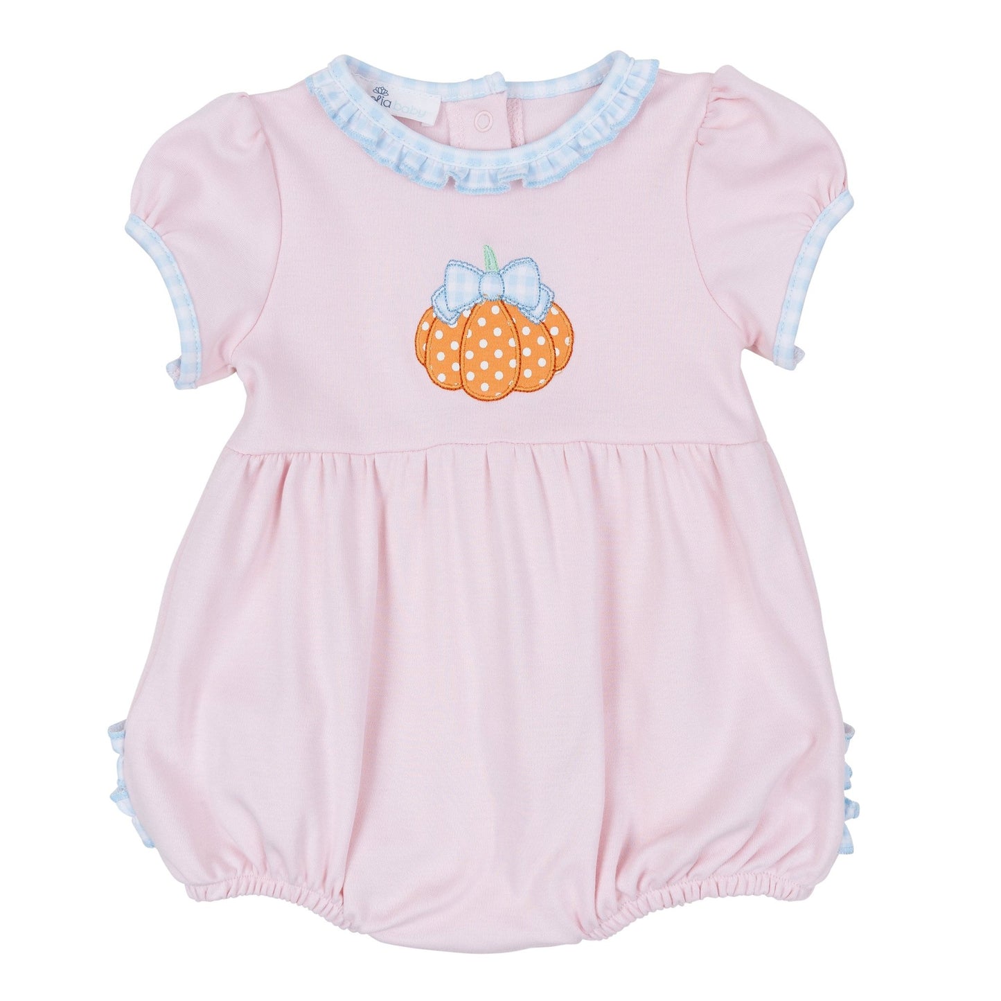 Magnolia Baby_Bowtique Pumpkin Applique Ruffle Bubble_2