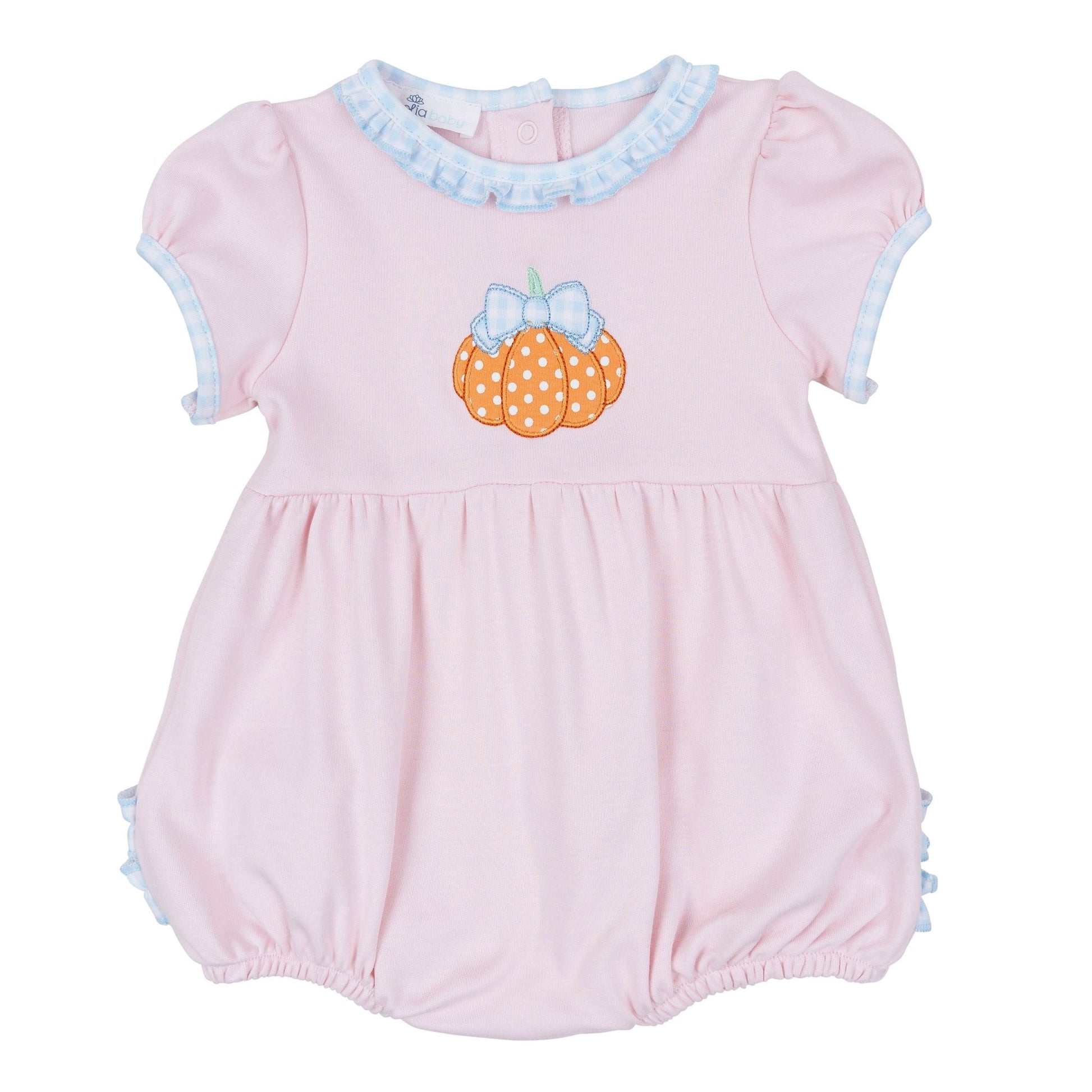 Magnolia Baby_Bowtique Pumpkin Applique Ruffle Bubble_2
