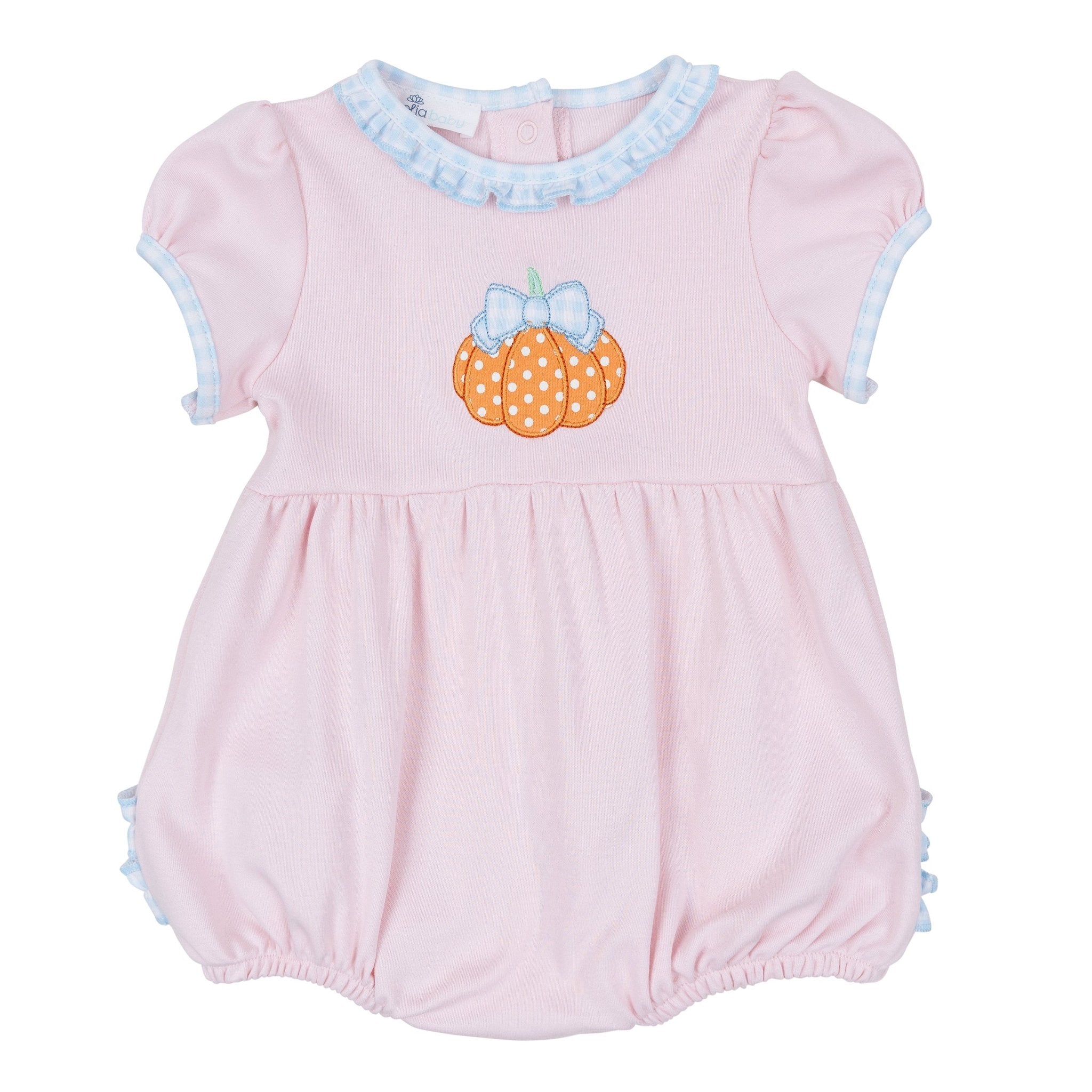 Magnolia Baby_Bowtique Pumpkin Applique Ruffle Bubble_2