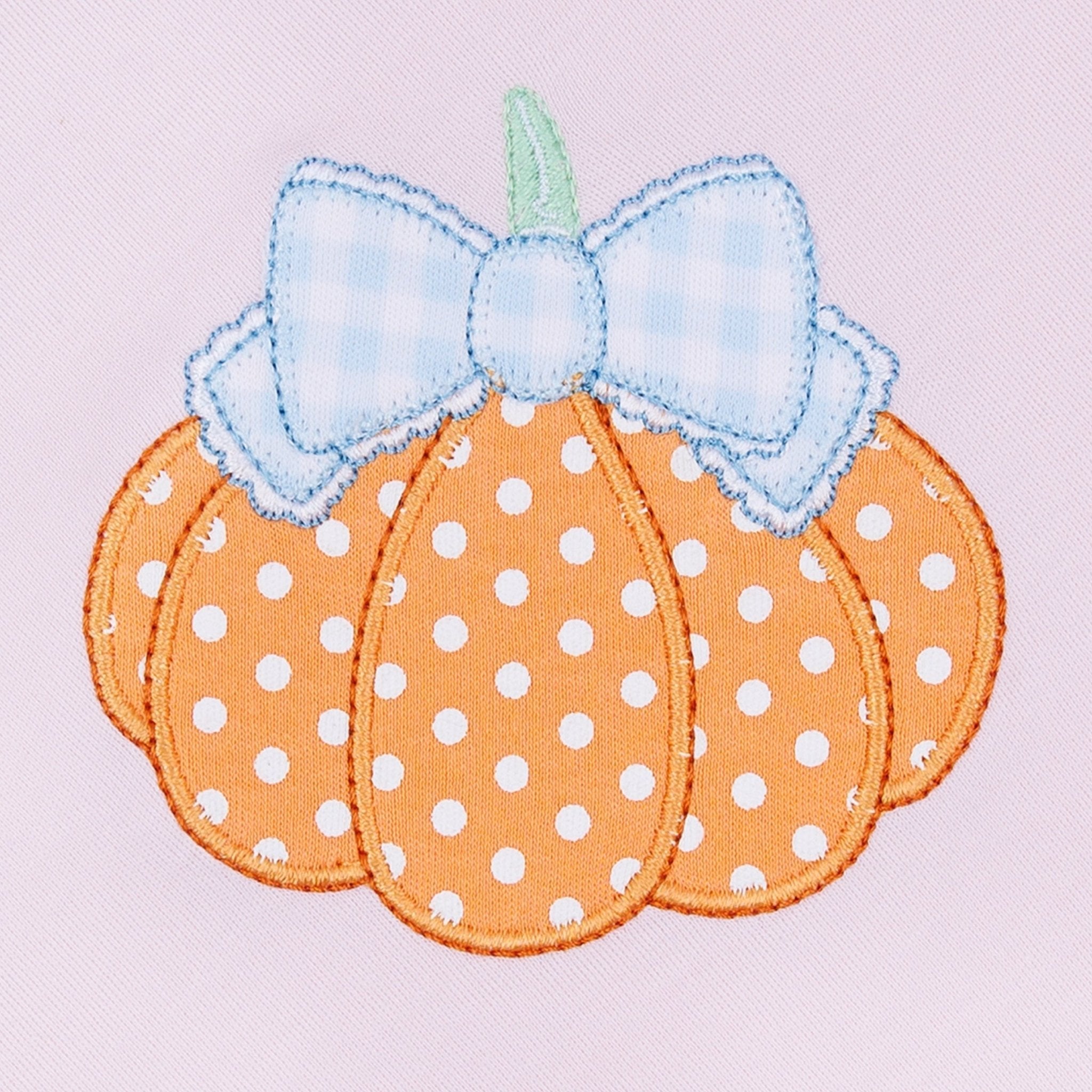 Magnolia Baby_Bowtique Pumpkin Applique Ruffle Footie_2