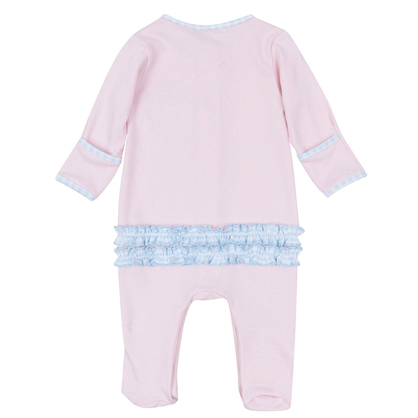 Magnolia Baby_Bowtique Pumpkin Applique Ruffle Footie_3