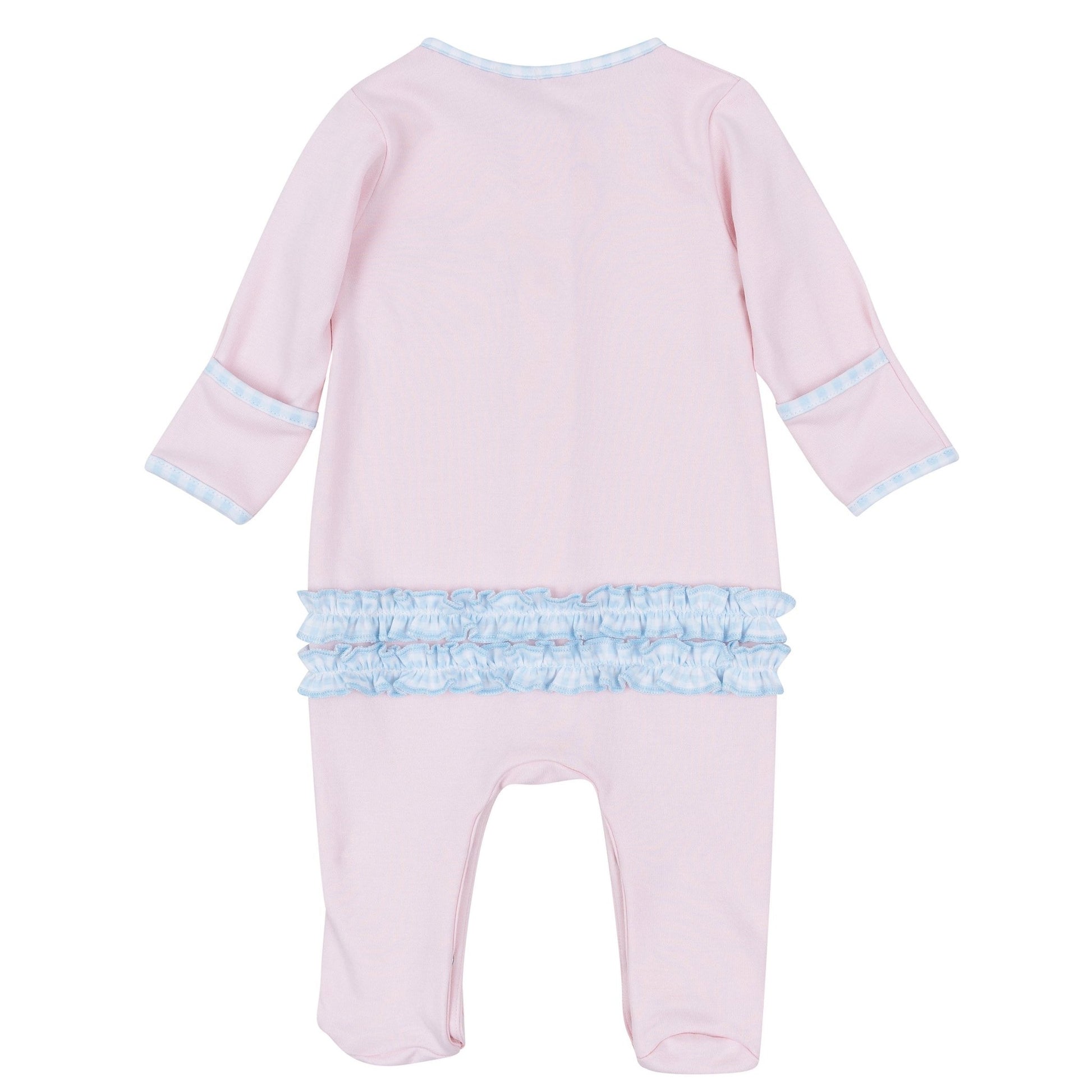 Magnolia Baby_Bowtique Pumpkin Applique Ruffle Footie_3