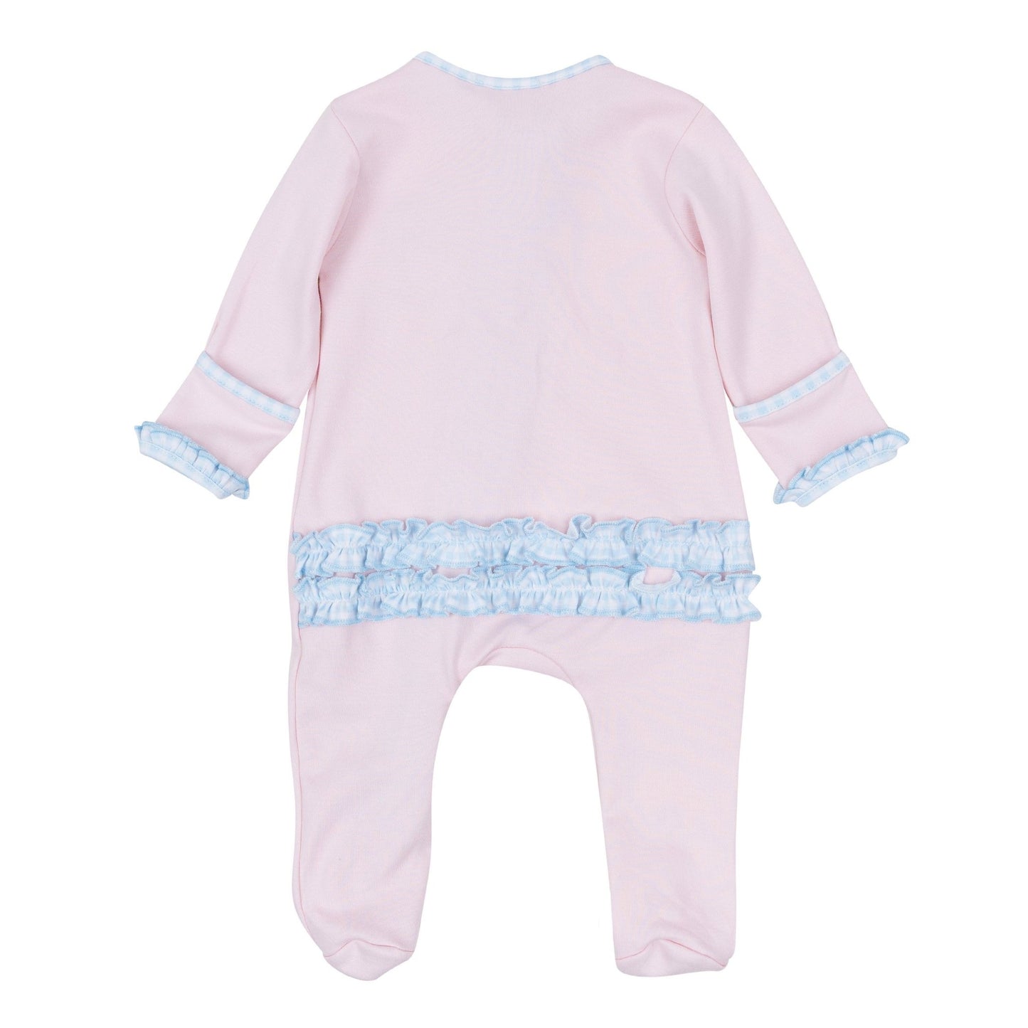 Magnolia Baby_Bowtique Pumpkin Applique Ruffle Zip Footie_3