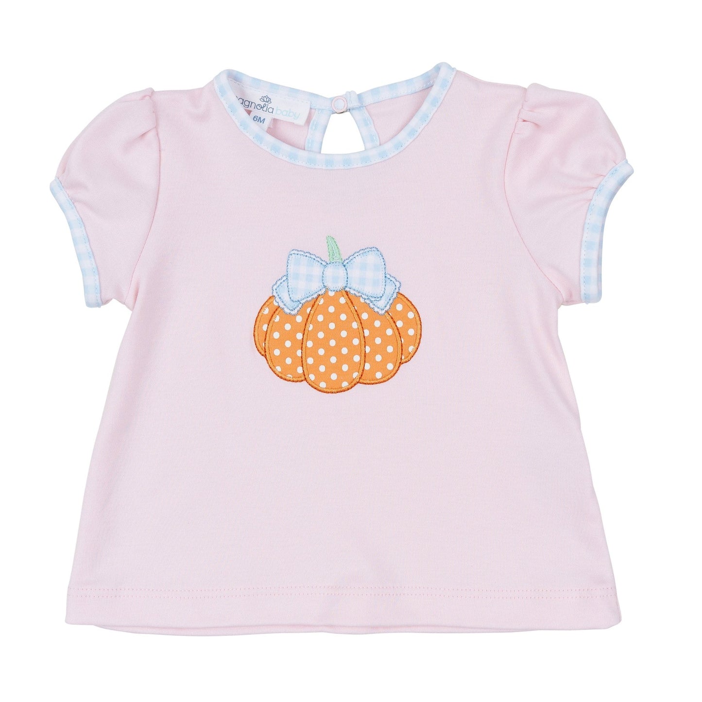 Magnolia Baby_Bowtique Pumpkin Applique Short Sleeve T-Shirt_1