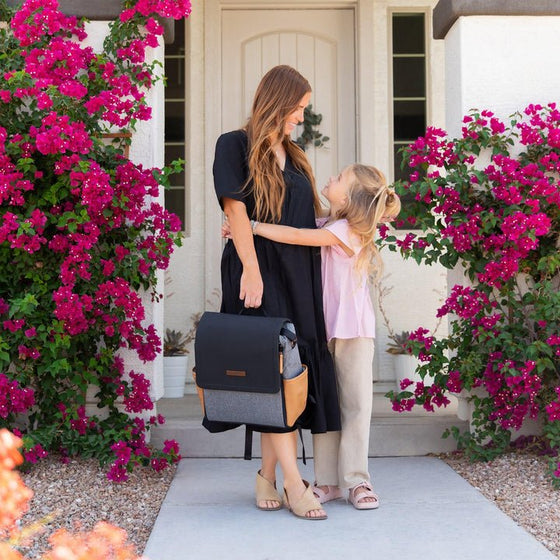 Boxy Backpack - Camel Graphite - Magnolia BabyDiaper Bag