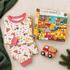 Boy Christmas Pajamas Gift Set - Santa&