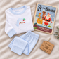 Boy Christmas Pajamas Gift Set - Sweet St. Nick flatlay