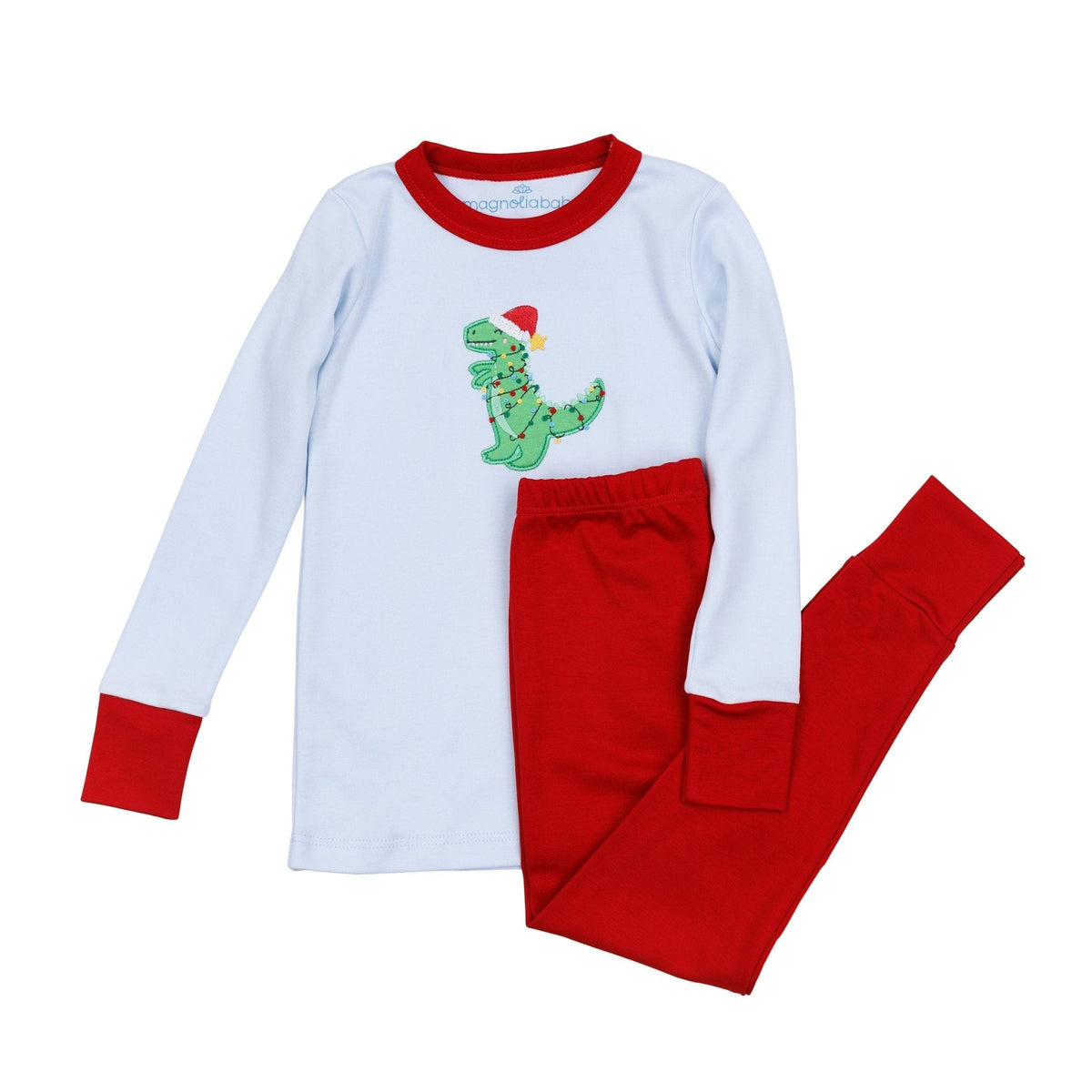 Magnolia Baby_Boy Christmas Pajamas Set - Merry Rexmas_2