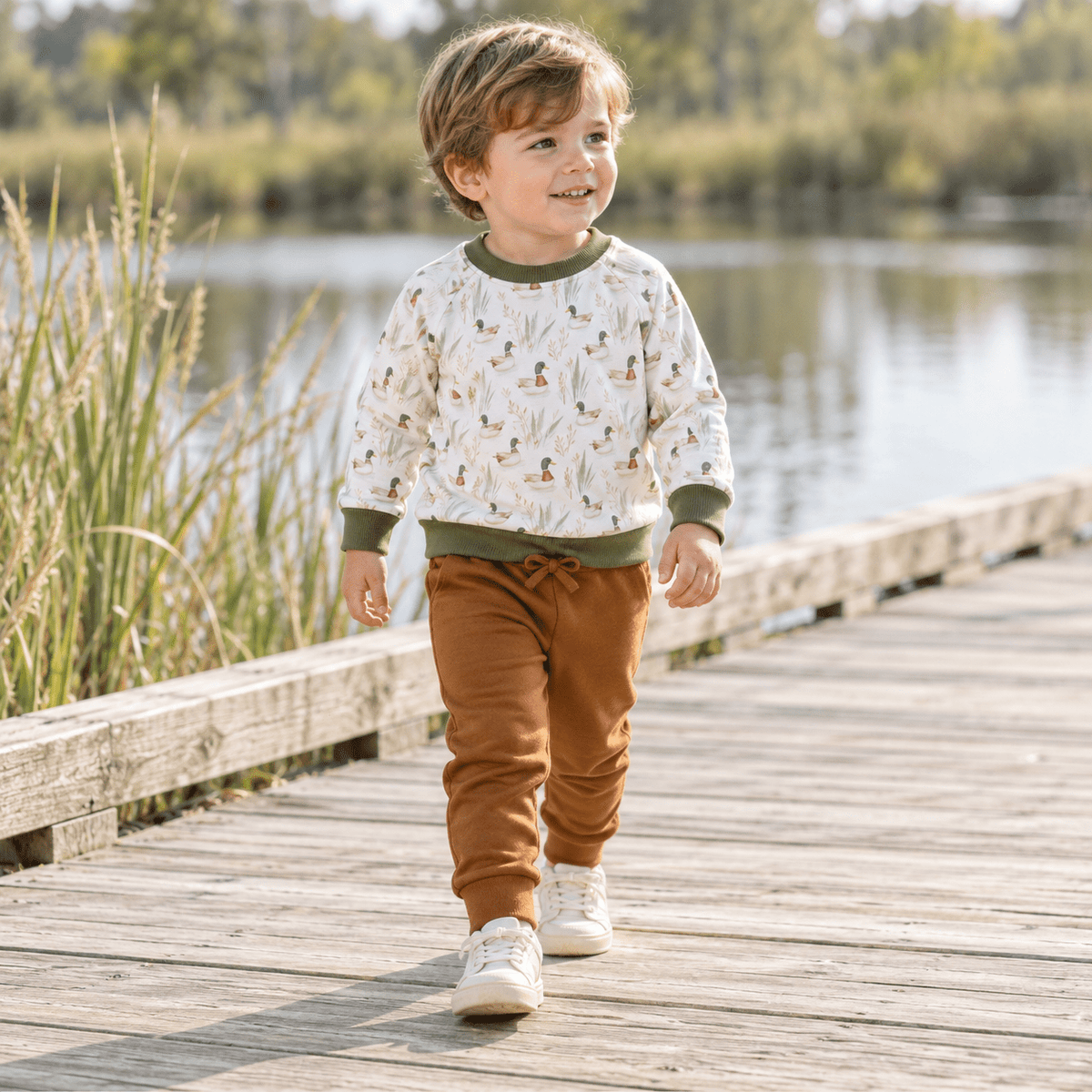 Luna and Arlo_Boy Playwear - Mallard Pond Sweatshirt & Joggers_1