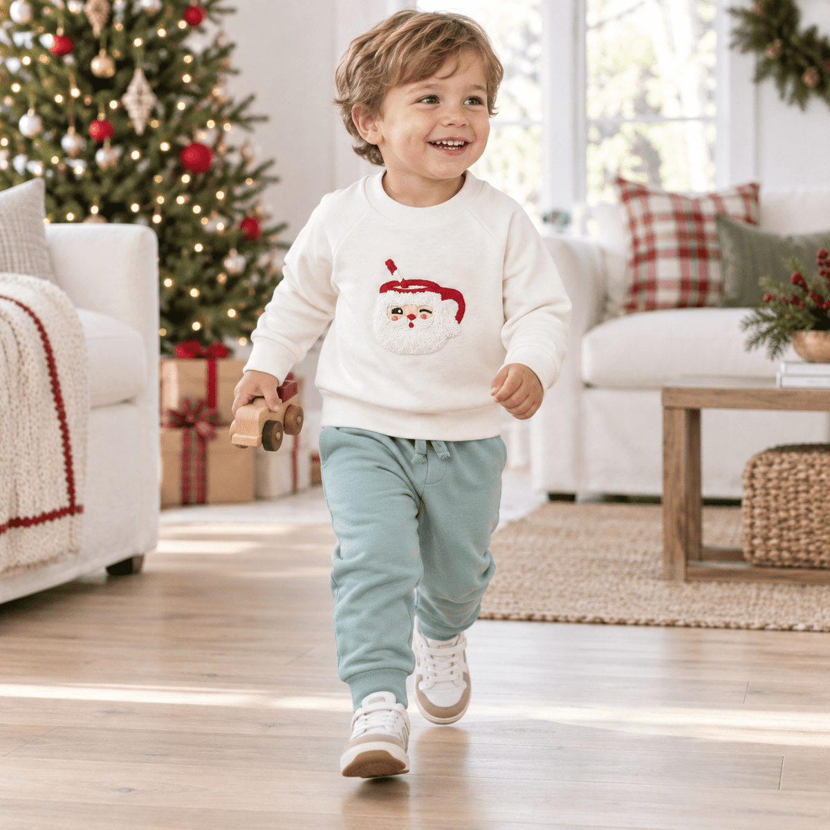 Luna and Arlo_Boy Playwear Set - Santa's Treats Sweatshirt & Joggers_3