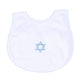 Brit Milah White Blue Embroidered Bib - Magnolia BabyBib