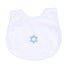 Brit Milah White Blue Embroidered Bib - Magnolia BabyBib