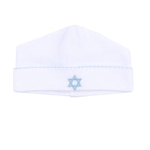  Brit Milah White Blue Embroidered Hat - Magnolia BabyHat