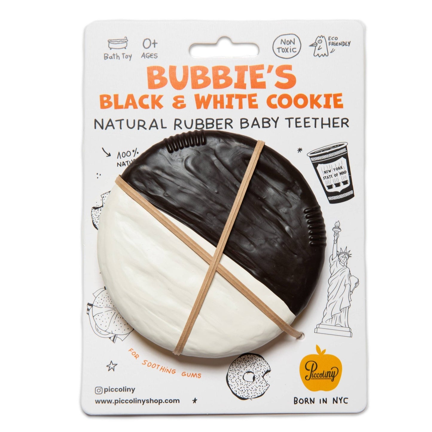 Bubbies Black & White Cookie Teether - Magnolia BabyTeether