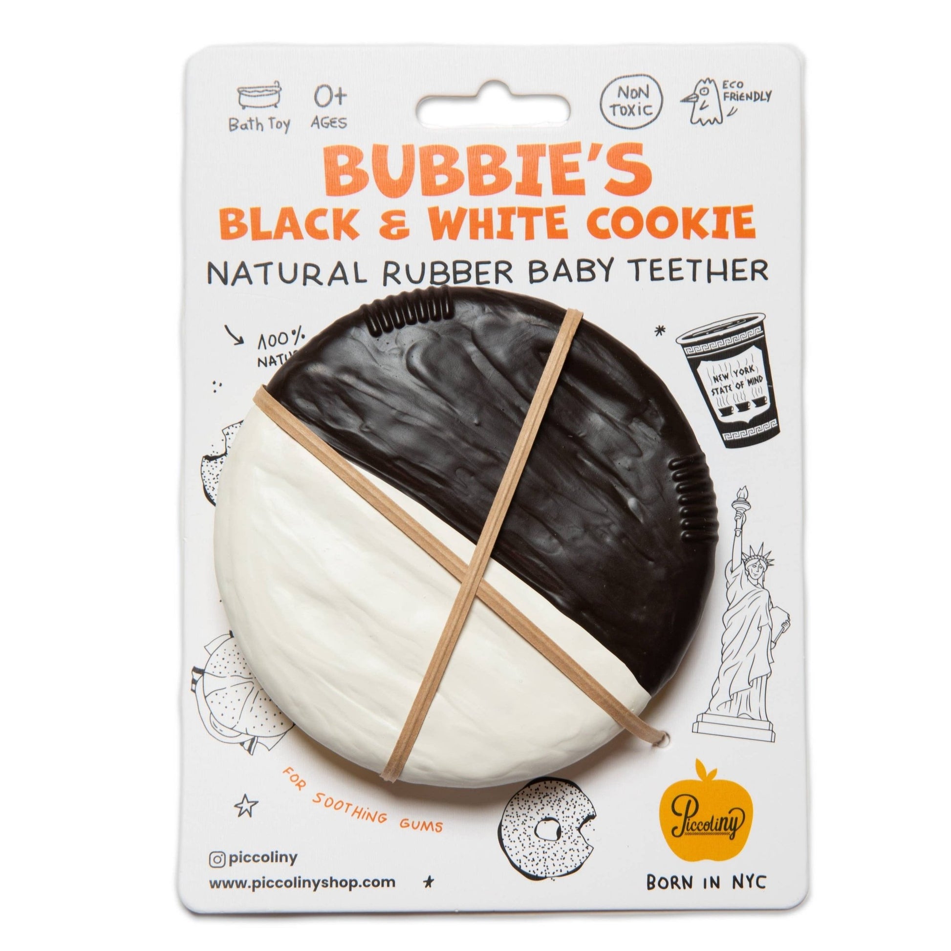 Bubbies Black & White Cookie Teether - Magnolia BabyTeether
