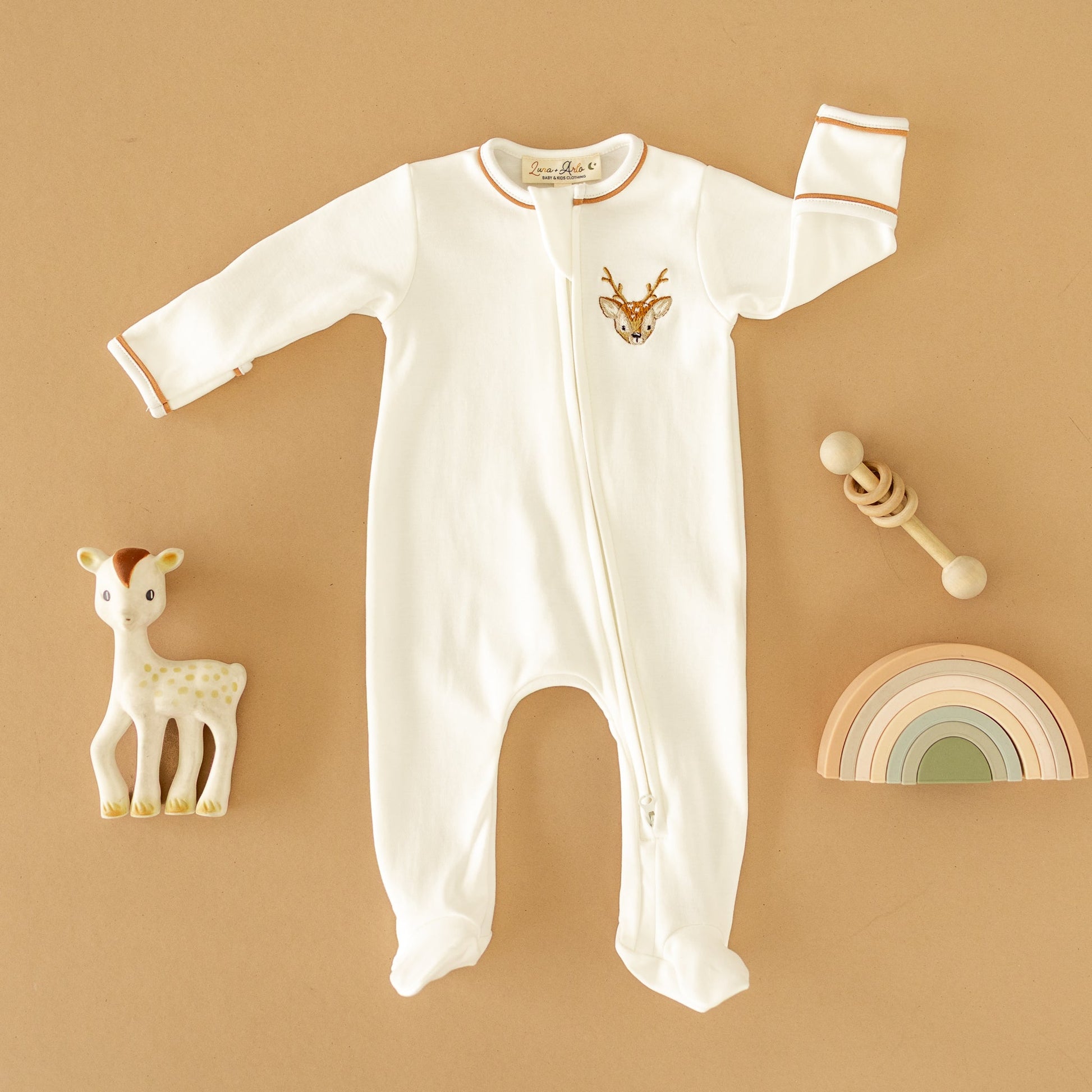 Buckhead Zip Footie - Magnolia BabyFootie