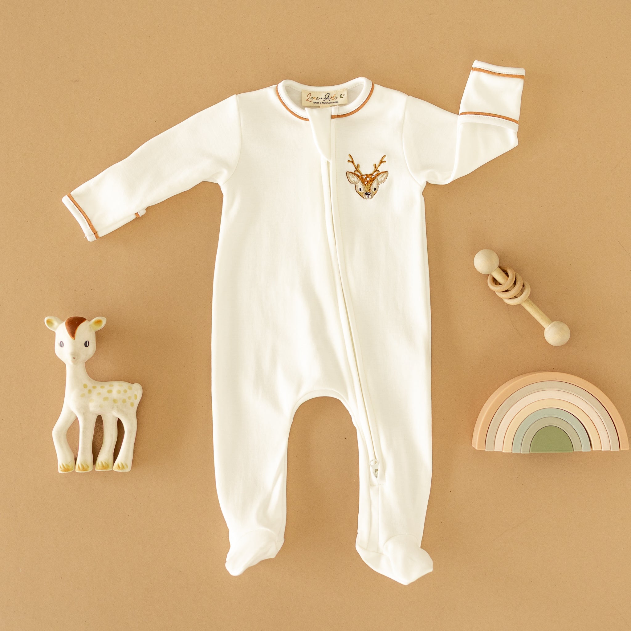 Buckhead Zip Footie - Magnolia BabyFootie