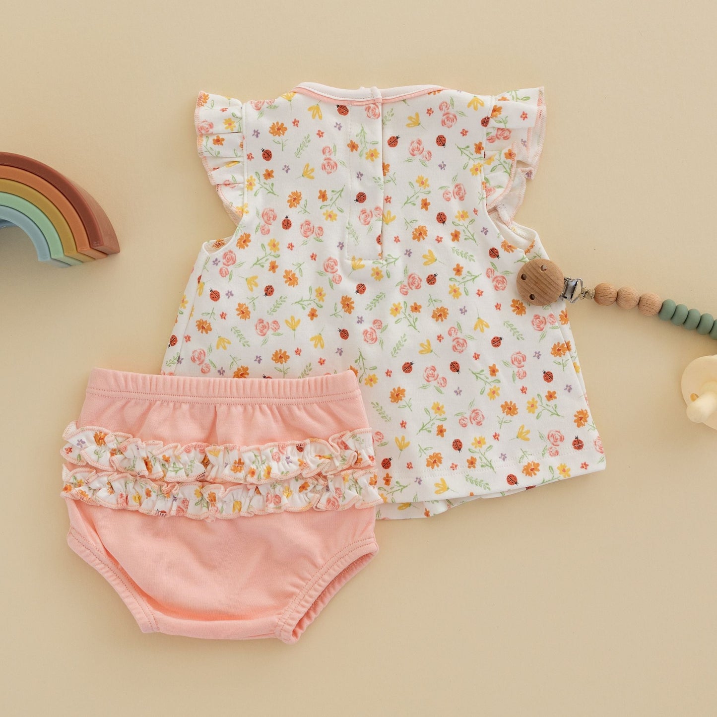 Bugs and Blossoms Ruffle Diaper Cover Set - Luna and ArloDiaper Cover