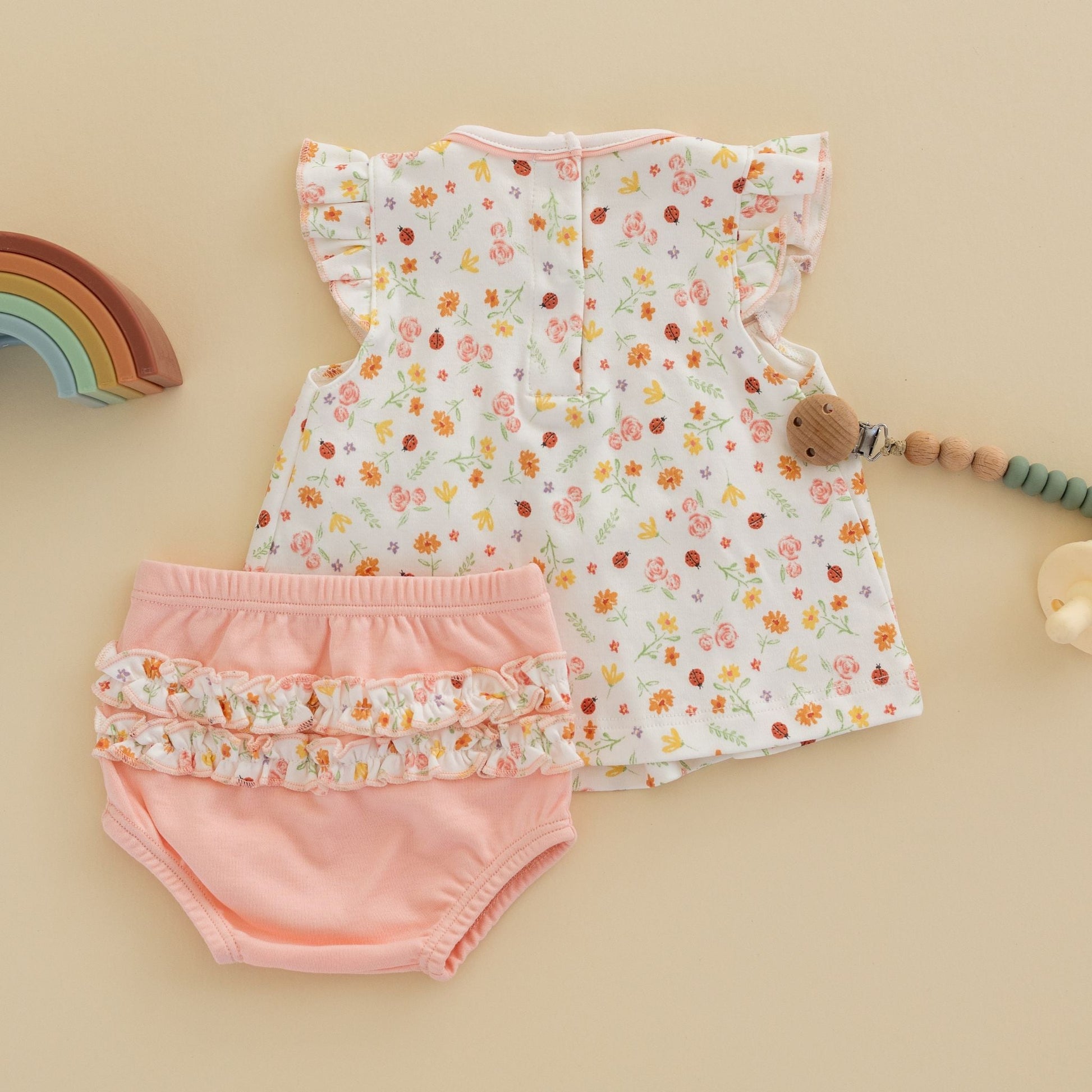Bugs and Blossoms Ruffle Diaper Cover Set - Luna and ArloDiaper Cover
