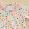 Bugs and Blossoms Ruffle Zip Footie - Magnolia BabyFootie