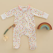  Bugs and Blossoms Ruffle Zip Footie - Magnolia BabyFootie