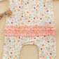Bugs and Blossoms Ruffle Zip Footie - Luna and ArloFootie