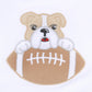 Bulldog Football Applique Boy Long Pajamas - Magnolia BabyLong Pajamas