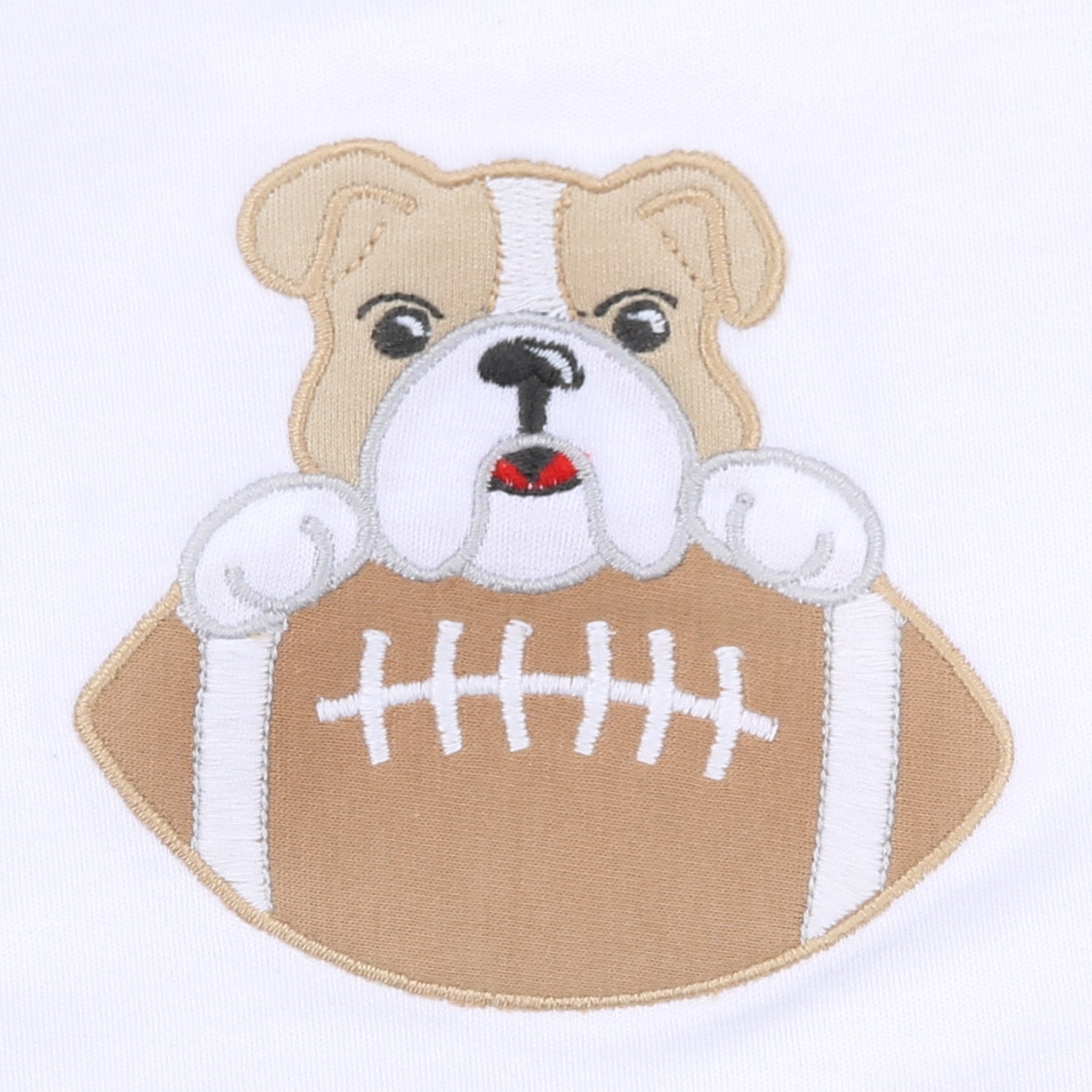 Bulldog Football Applique Boy T-Shirt - Magnolia BabyT-Shirt