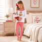 Bulldog Football Applique Girl Ruffle Long Pajamas - Magnolia BabyLong Pajamas