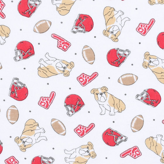 Bulldog Football Long Pajamas - Magnolia BabyLong Pajamas