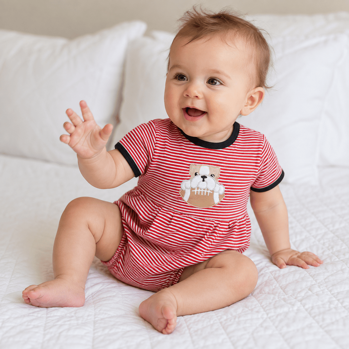 Magnolia Baby_Bulldog Pride Applique Boy Bubble_1