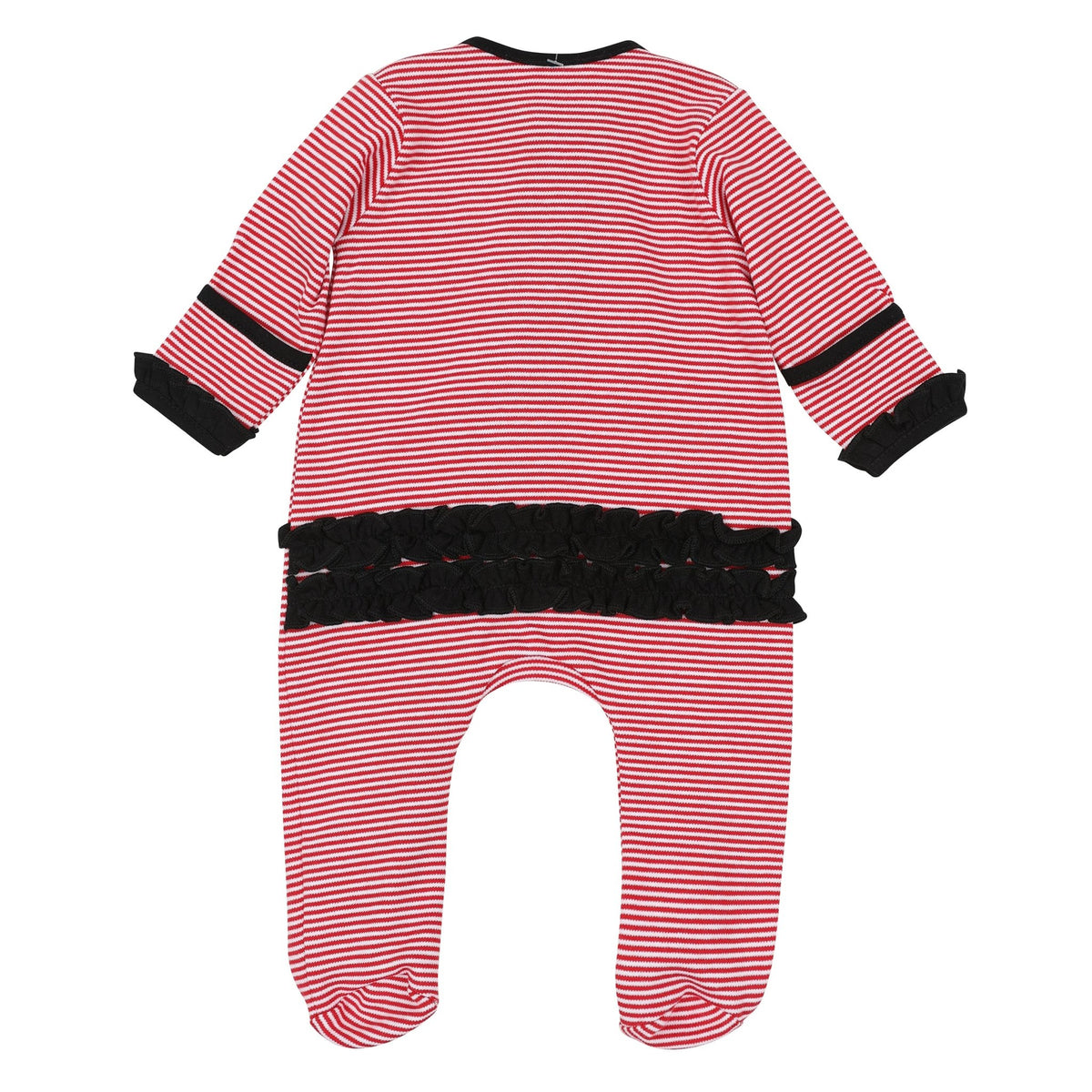 Magnolia Baby_Bulldog Pride Applique Ruffle Zip Footie_3
