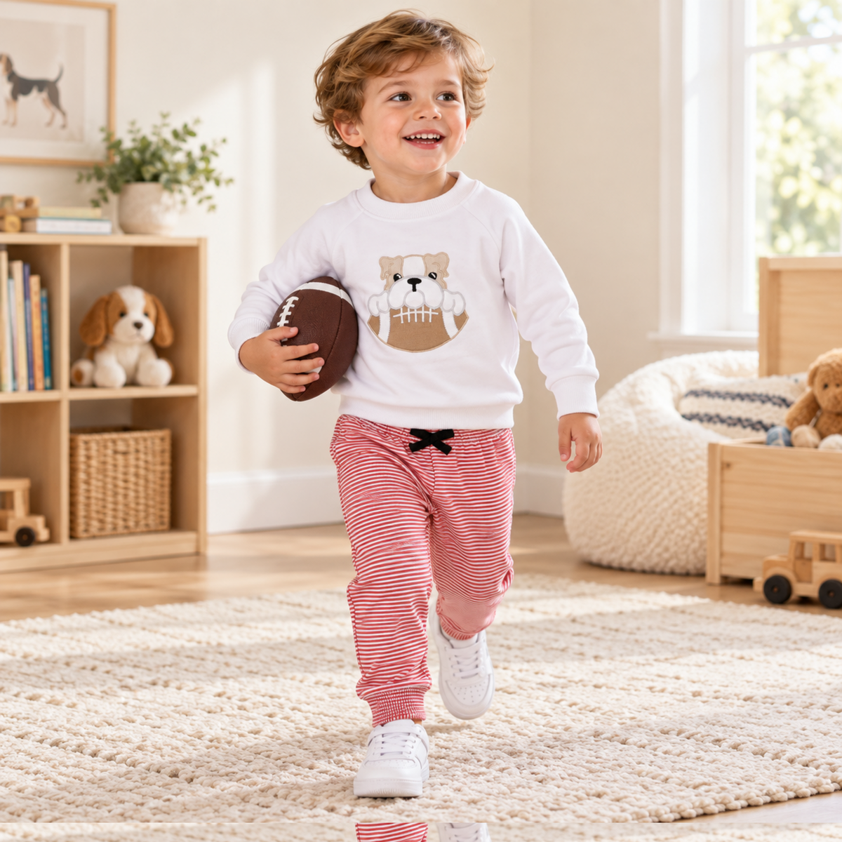 Boy Playwear Set - Bulldog Pride Sweatshirt