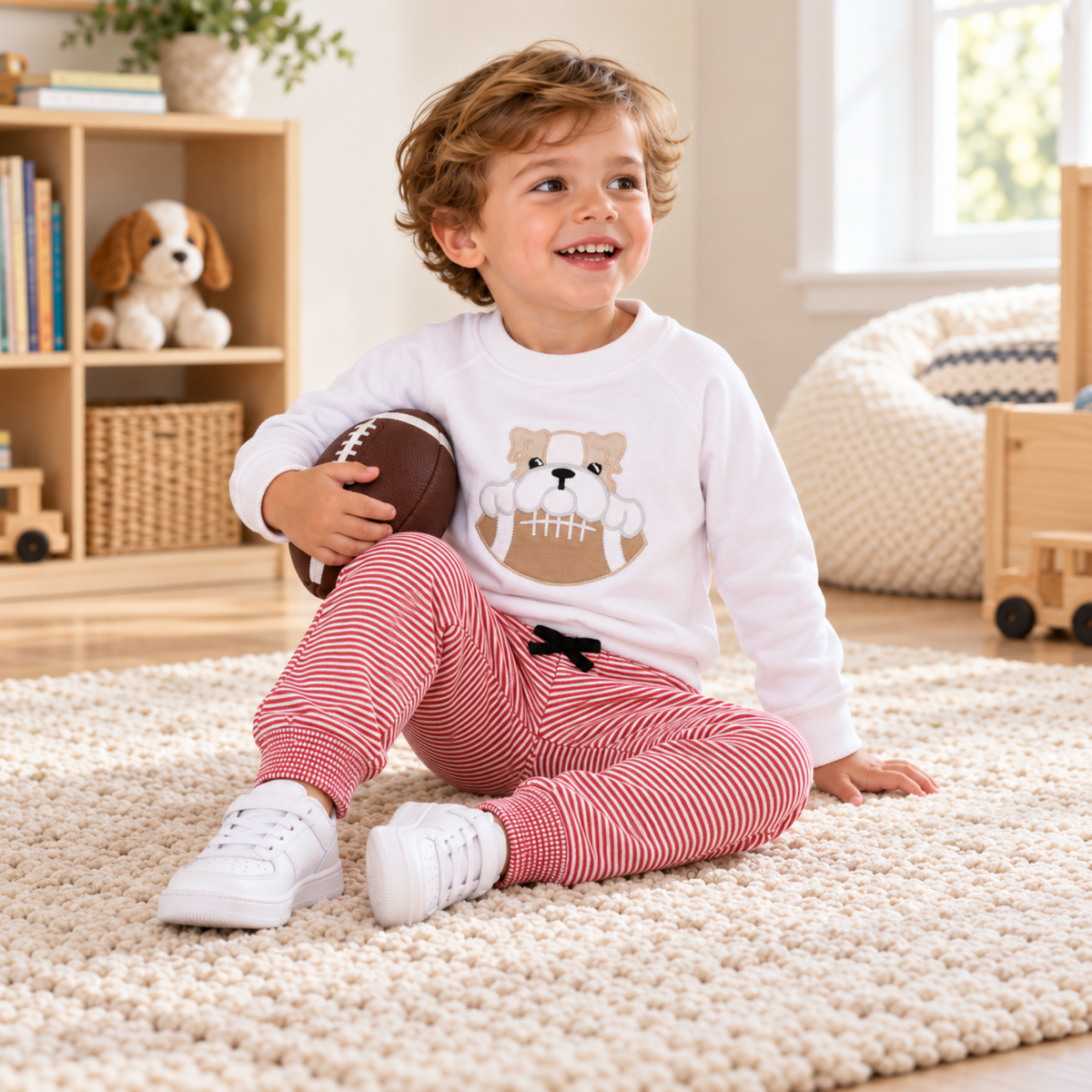 Boy Playwear Set - Bulldog Pride Sweatshirt