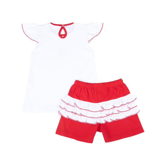 Bulldog Pride Embroidered Ruffle Flutters Short Set - Magnolia BabyShort Set