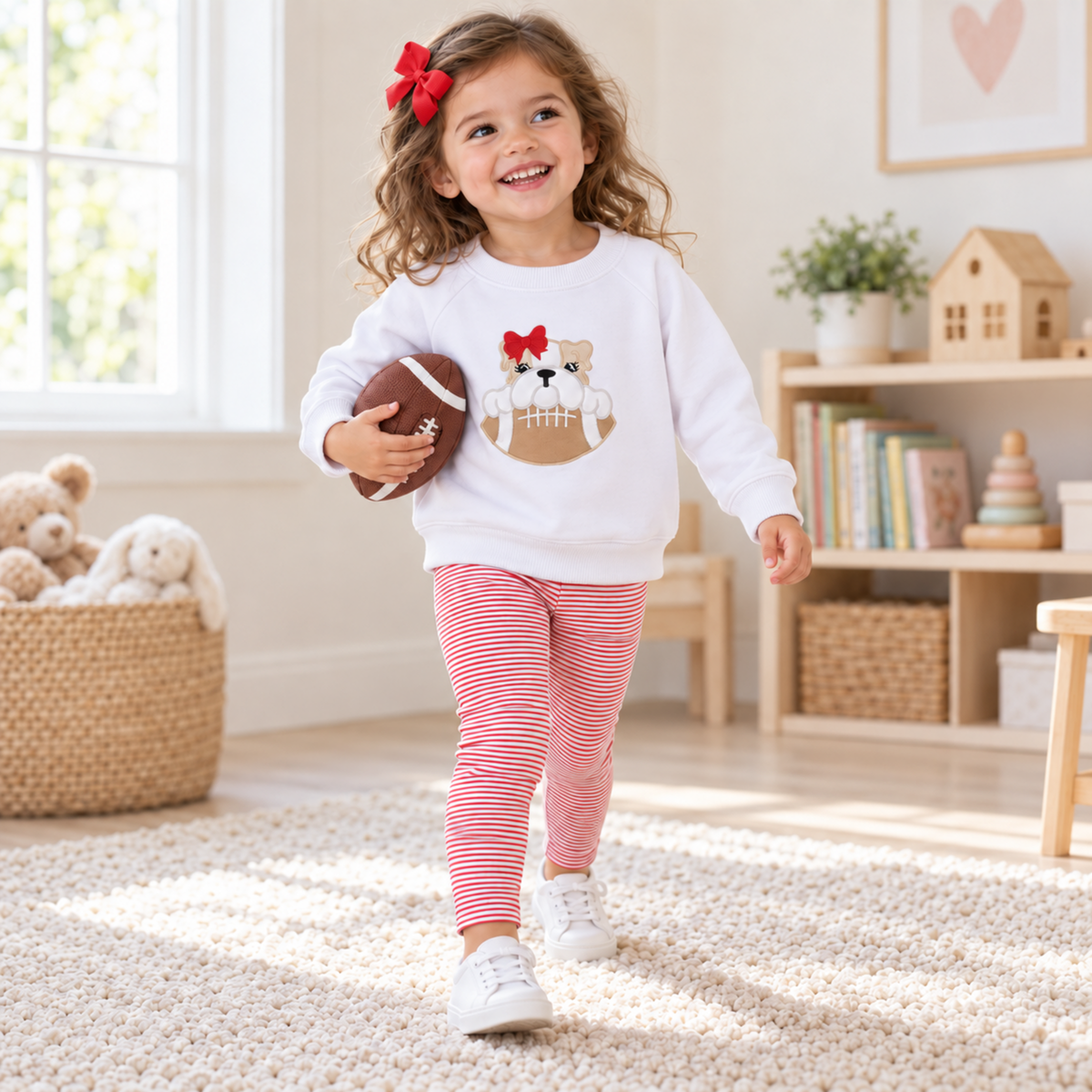 Girl Playwear Set - Bulldog Pride