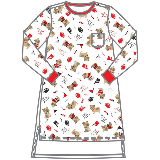 Bulldog Pride Girl's Nightdress - Magnolia BabyNightdress