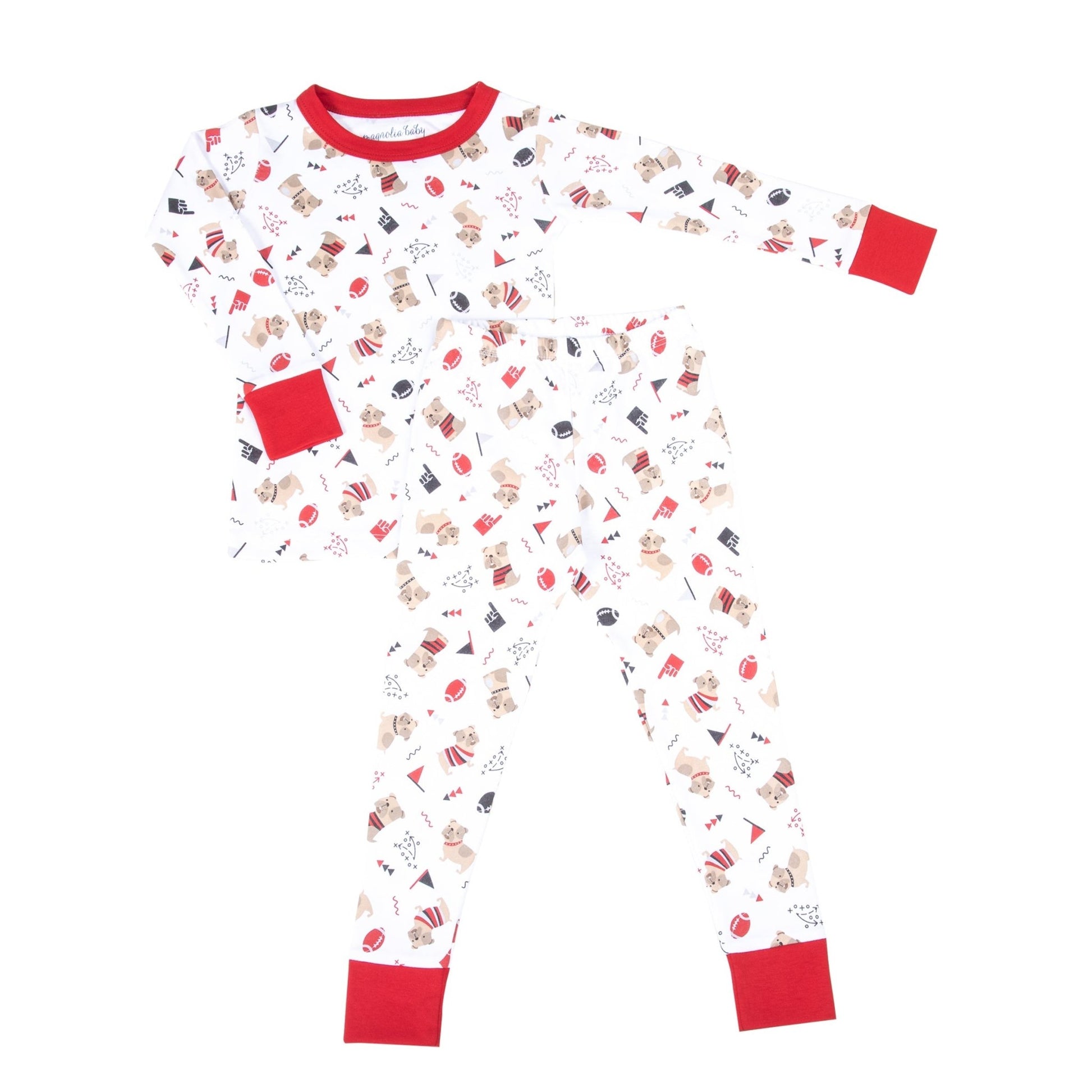 Bulldog Pride Long Pajamas - Magnolia BabyLong Pajamas