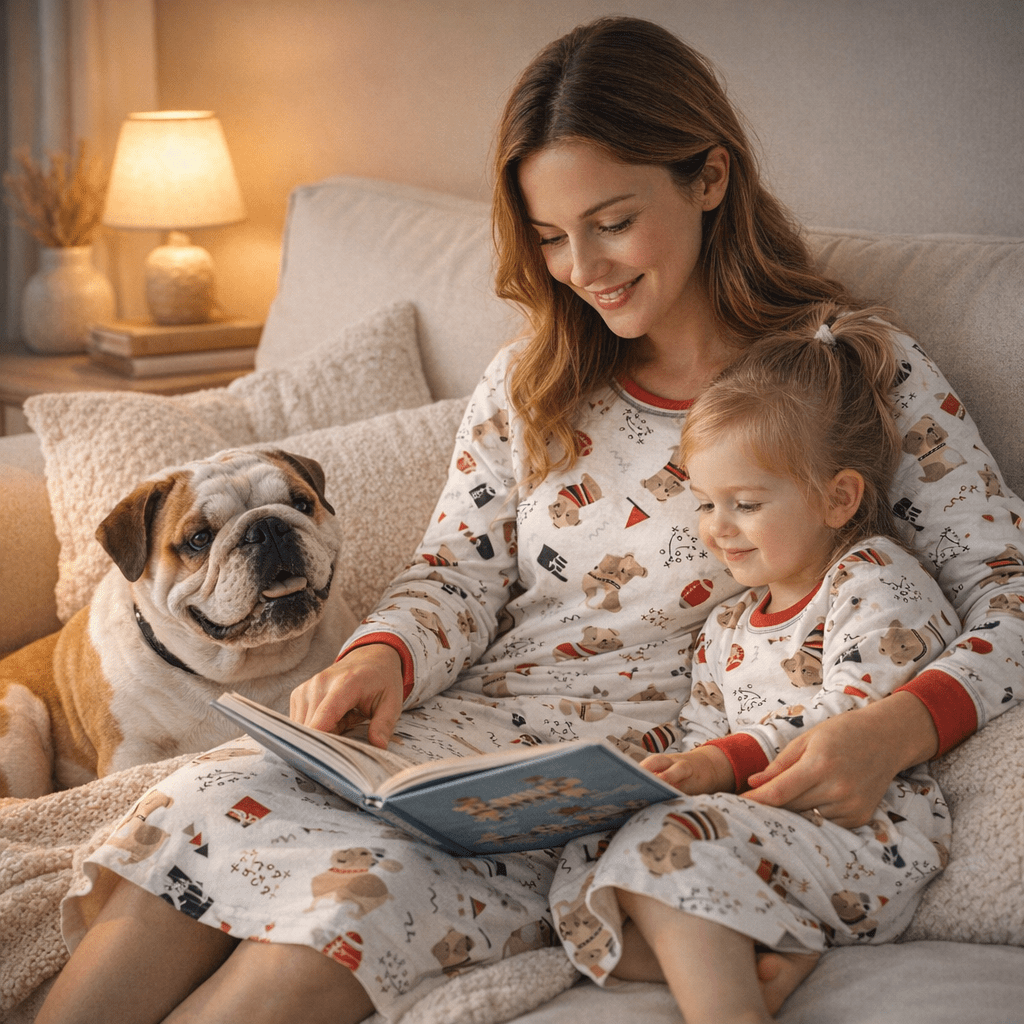 Bulldog Pride Mommy & Me Nightshirt Set - Magnolia BabyGift Set
